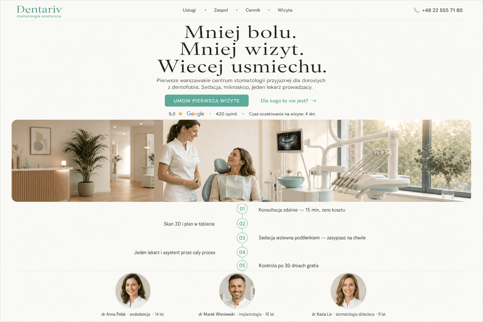Przykładowy projekt strony — Stomatolog