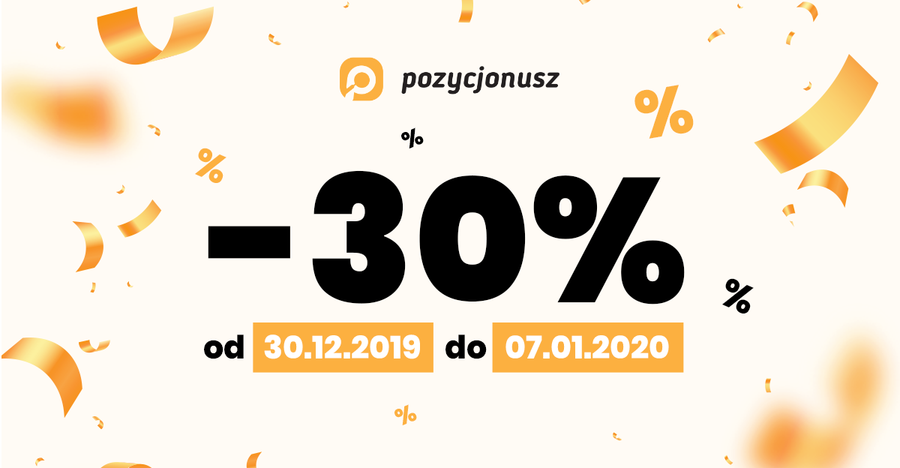 Szczęśliwego Nowego Roku ! PROMOCJE do -30% na nasze usługi SEO !
