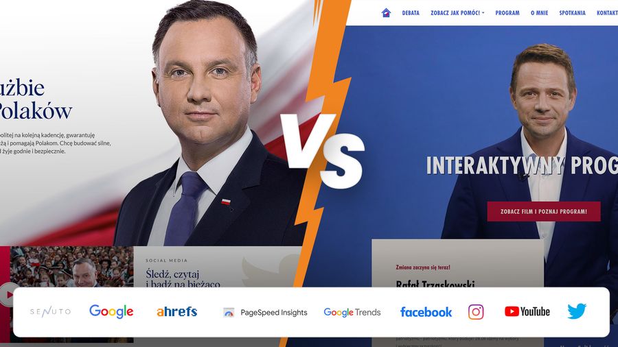 Andrzej Duda vs Rafał Trzaskowski w Internecie [Porównanie] – aktualizacja 2024