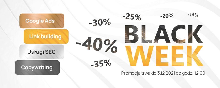 BLACK WEEK 2021 – czas start! Promocje do -40%!