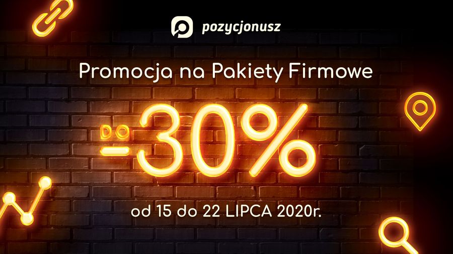 Promocja na Pakiety Firmowe do 30%