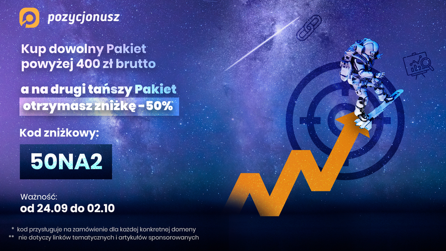 ZAMÓW PAKIET LINKÓW, DRUGI KUPISZ 50% TANIEJ!