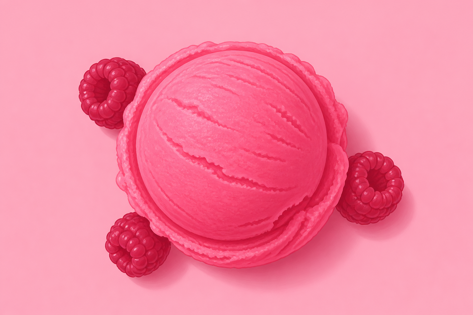 Ilustracja kulki sorbetu malinowego