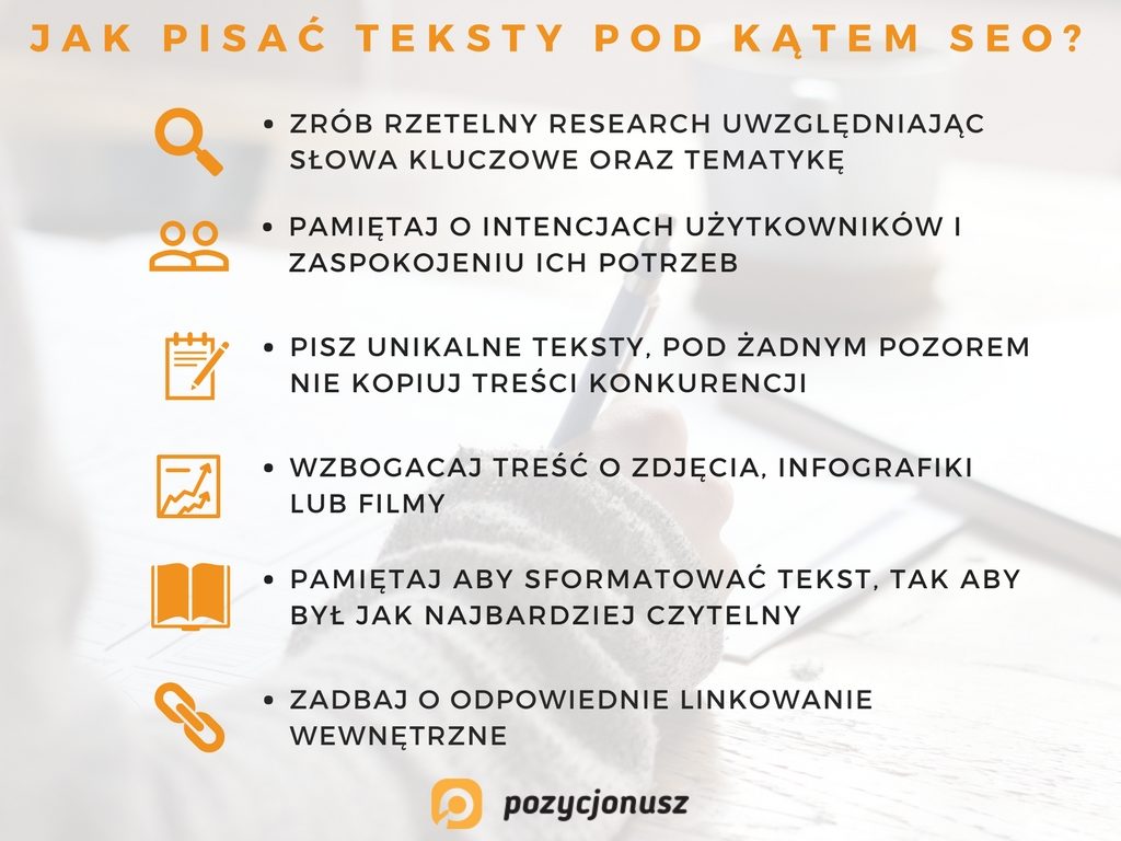 jak pisać teksty seo