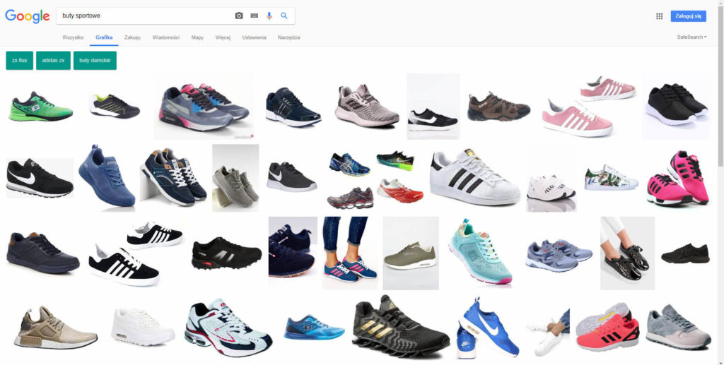 wyszukiwanie obrazów w Google Grafika