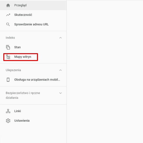 Dodawanie mapy strony w Google Search Console