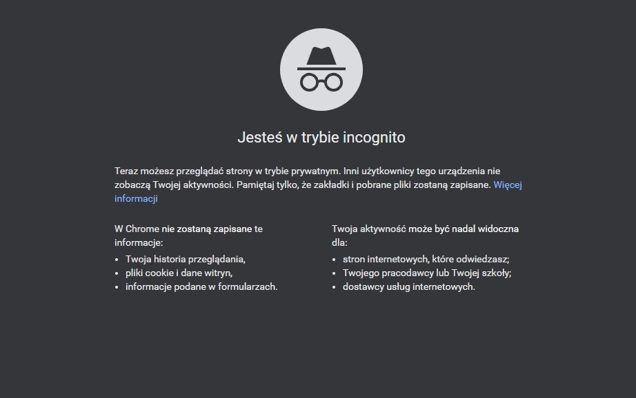 śledzenie użytkowników w trybie incognito