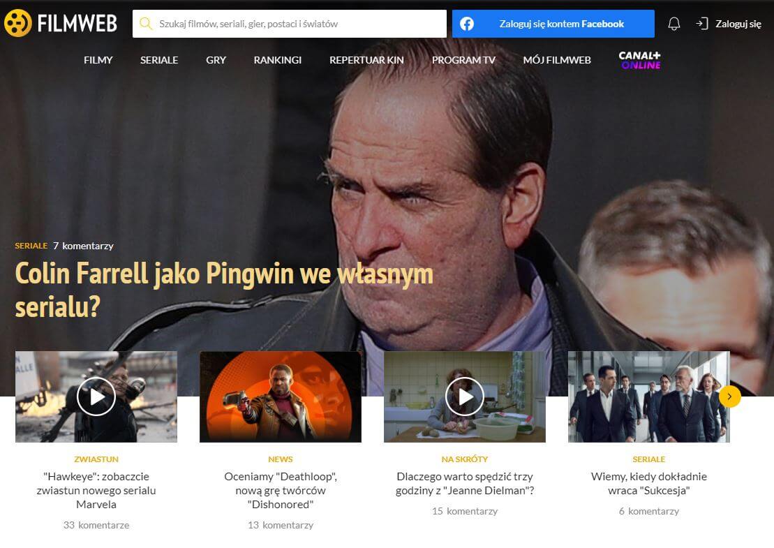 Aktualna strona Filmweb