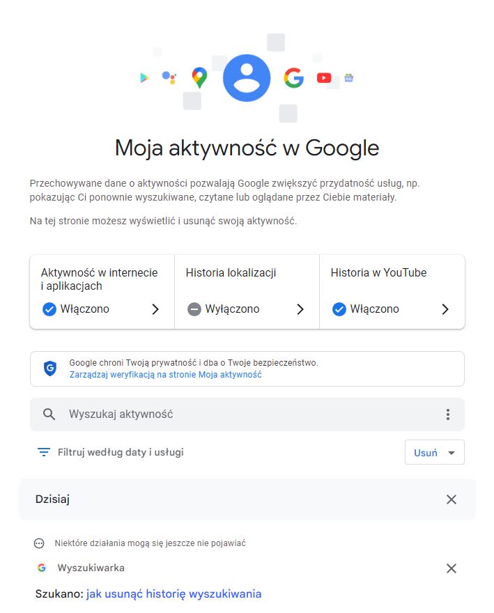 Jak usunąć historię wyszukiwania Google na komputerze?